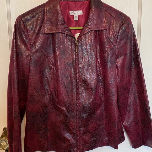 Kim Rogers faux snakeskin full zip jacket 10P  NWT - Picture 1 of 4